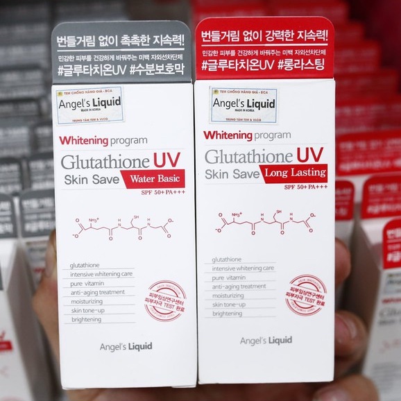 Kem Chống Nắng Angel’s Liquid Whitening Program Glutathione UV Skin Save Water Basic SPF50+ PA+++ (50ml)