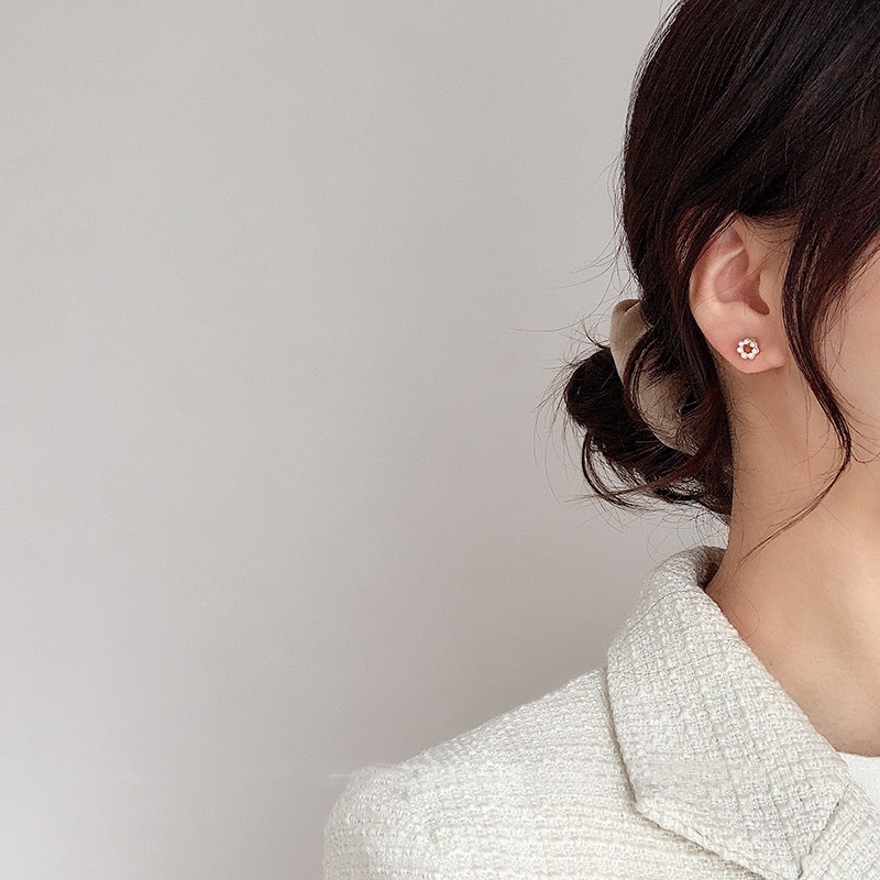 Khuyên tai hoa tròn nhỏ , bông tai trang sức Ulzzang BT006 - Filibrastyle