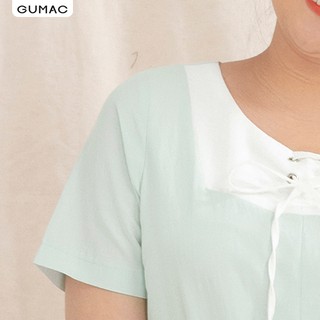 Đầm suông nữ oversize mắt cáo GUMAC DA10119