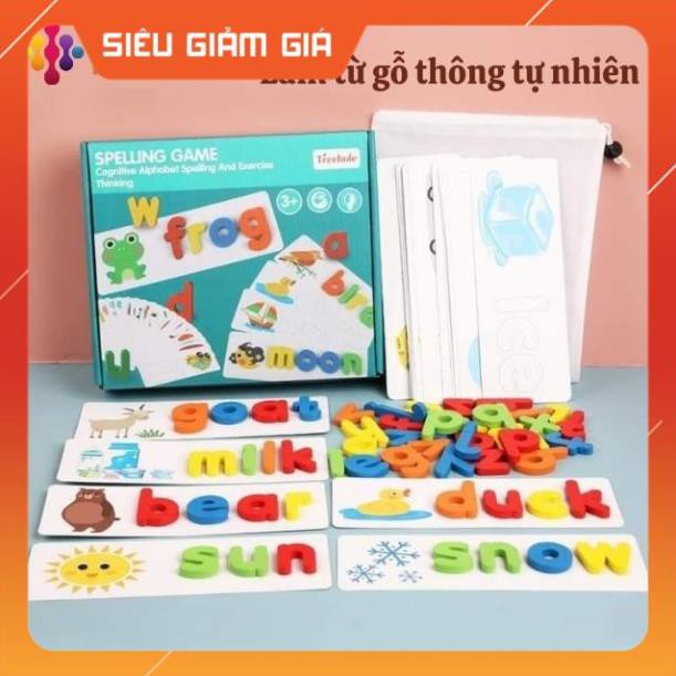 Spelling game- Chữ Cái Tiếng Anh,52 bộ thẻ học ghép chữ