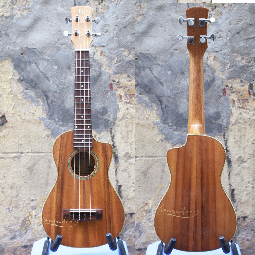 Đàn ukulele handmade Vinaguitar concert tenor Việt Nam gỗ thịt nguyên tấm VU-0x chính hãng - tặng full phụ kiện