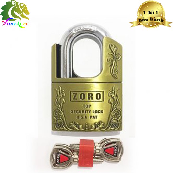 Ổ Khóa bấm Chống Cắt ZORO 6cm hoa văn