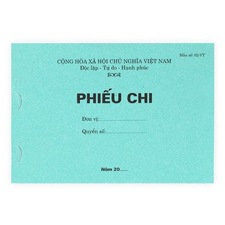 Combo 10 Quyển phiếu chi 2 liên, giấy cacbon loại đẹp