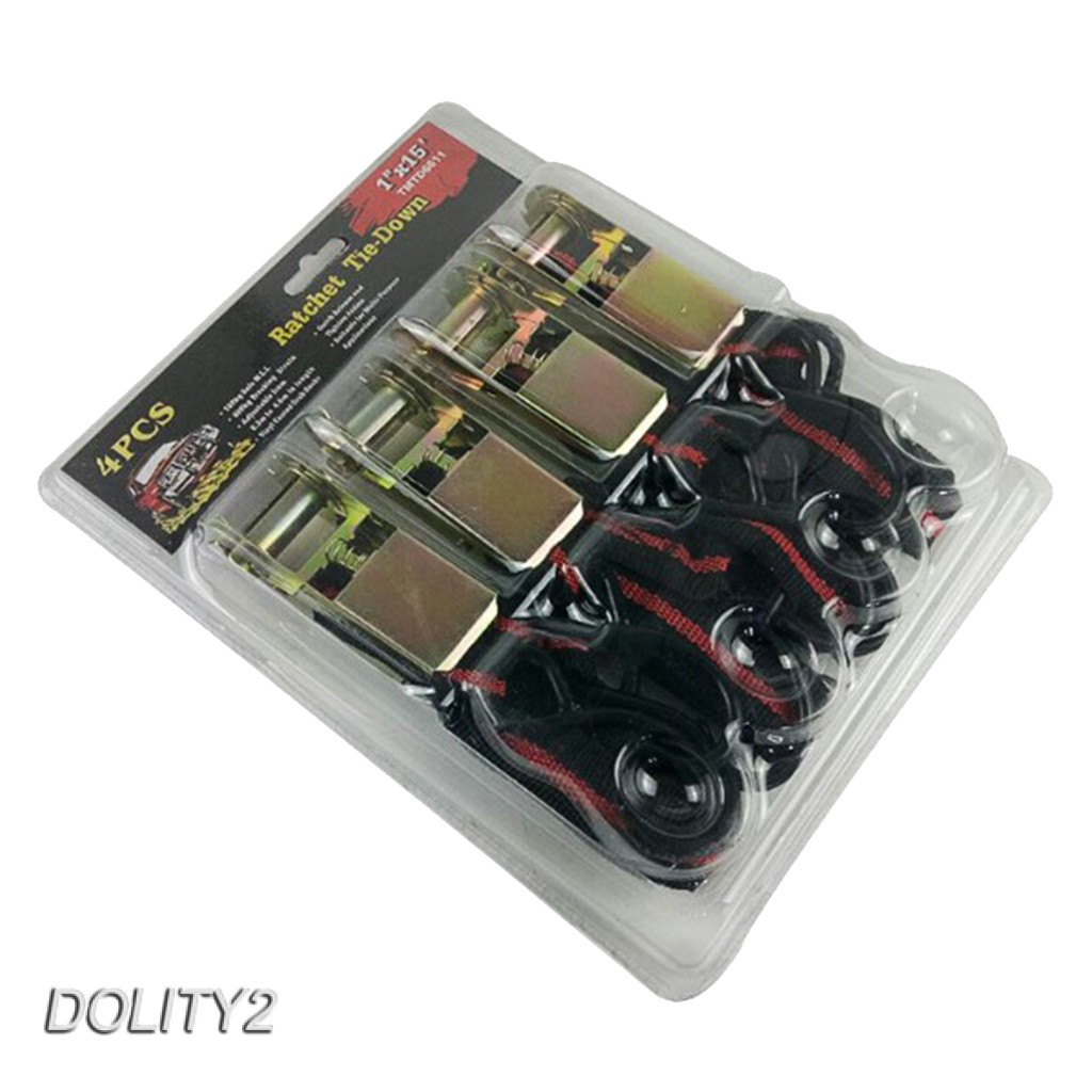 [Dolity2] Dây Buộc Hành Lý 15Feet Có Bánh Cóc Cho Xe Hơi Xe Máy