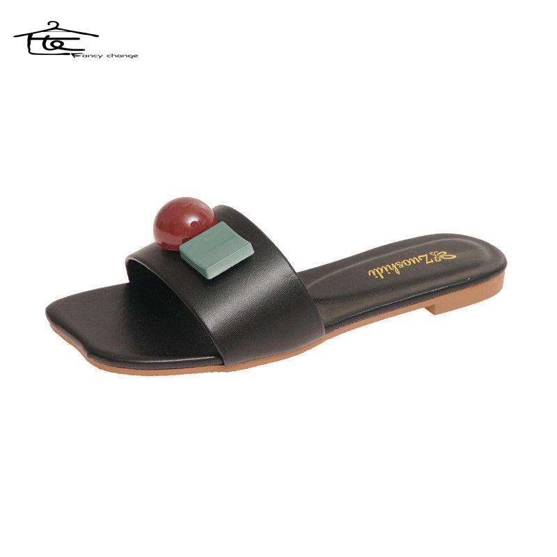 Dép Sandal Đế Bệt Thời Trang Mùa Hè Pháp Cho Nữ