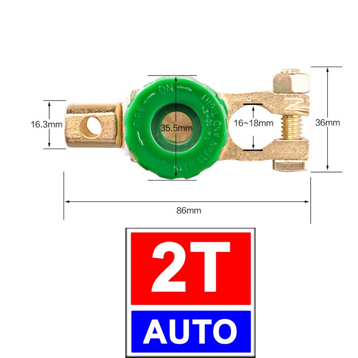 Thiết bị ngắt-nối đóng-mở cực bình ắc quy chuyên dụng cho ô tô xe hơi:   SKU:193