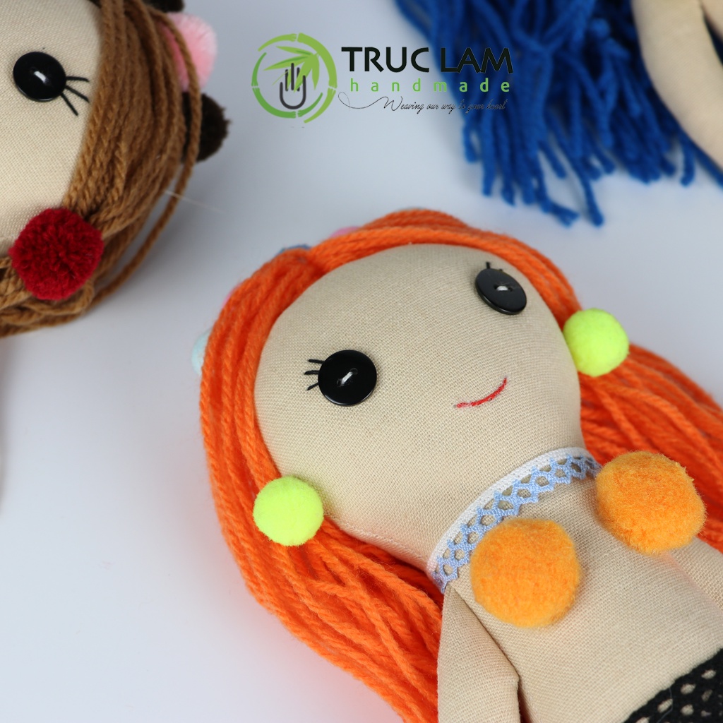 Đồ Chơi Cho Bé Thú Nhồi Bông Hình Nàng Tiên Cá Vải Hoa Bông Gòn Cao Cấp - Trúc Lâm Handmade