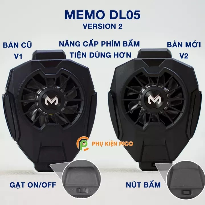 Quạt tản nhiệt điện thoại Memo DL05 tản sò lạnh có màn hình led đo nhiệt độ và đèn RGB siêu đẹp