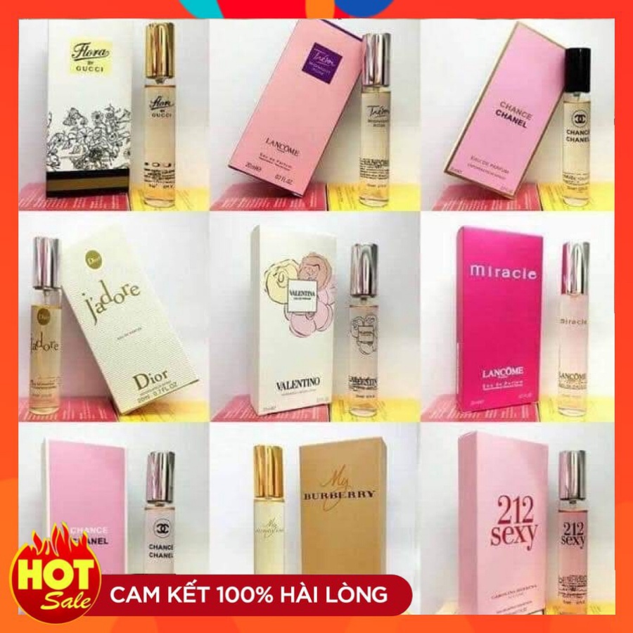 Nước Hoa mini Nam nữ Cao Cấp 20ml Chọn mùi - Nước hoa cao cấp Hương Thơm Nhẹ Dịu Cực Thơm