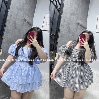 JUMPSUIT CARO TRỄ VAI [TNT SHOP BIGSIZE 60KG 90KG]