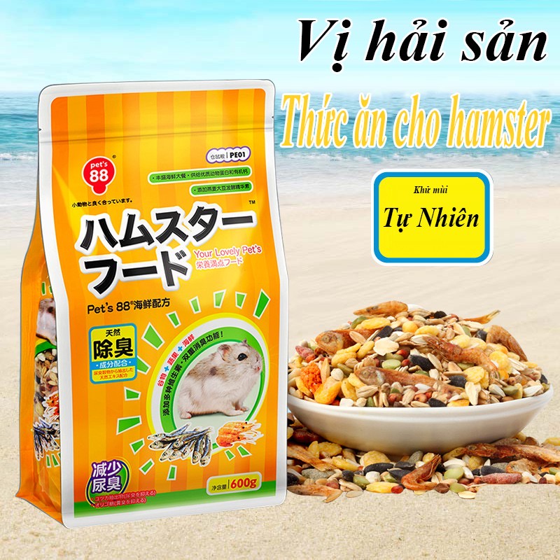 Thức ăn hải sản Pet's 88 cho hamster, campell,đuôi mập,..