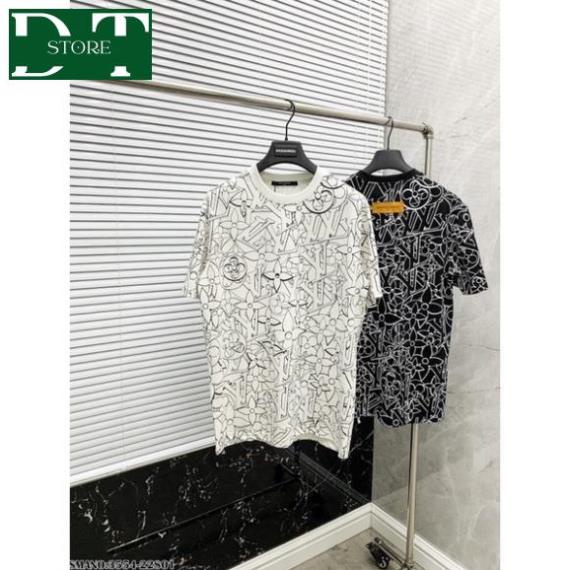 Áo Phông Nam Nữ - Áo Thun Lv Cổ Tròn In Hoạ Tiết 3D Chất Cotton mát Mịn DT STORE MENWEAR