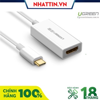 Cáp chuyển đổi usb-c to hdmi chính hãng ugreen ug-40273 hỗ trợ 4k*2k cao cấp màu trắng - phân phối chính hãng