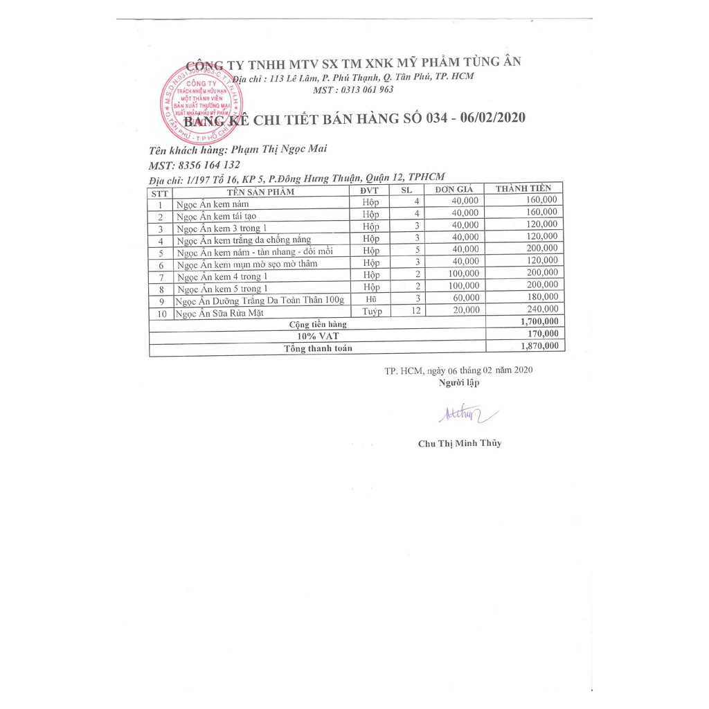 Kem Ngọc Ân Hoa Anh Đào mụn mờ sẹo mờ thâm 12g