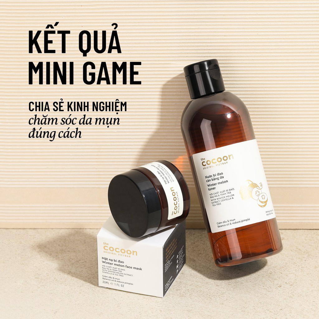Nước Bí Đao Cân Bằng Da Giảm Mụn & Mụn Cocoon Winter Melon Toner
