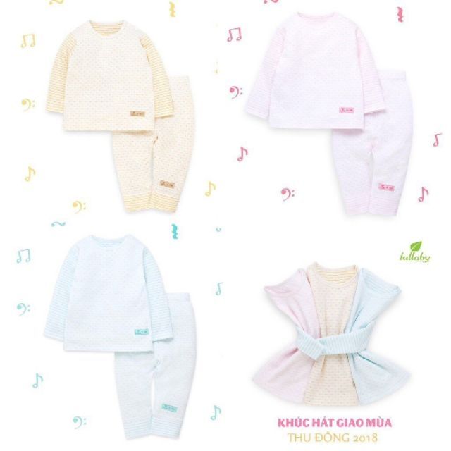 [Xả kho] Bộ cotton dài tay Lullaby chất mềm cực đẹp cho bé trai bé gái