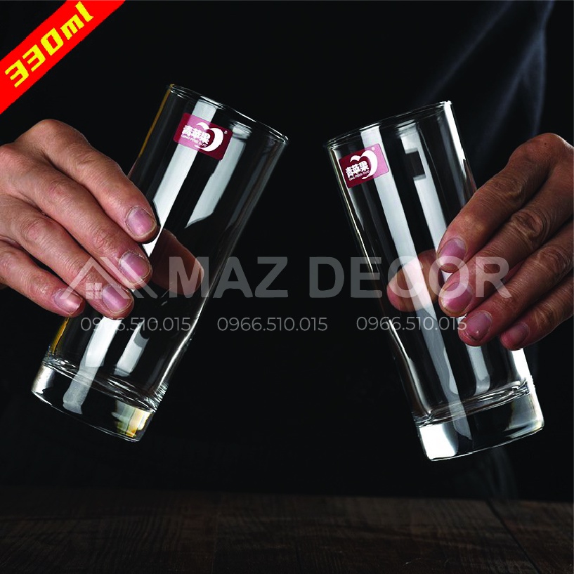 SALE GIÁ SỈ TẠI XƯỞNG Bộ 6 cốc ly thủy tinh ống trơn sinh tố nước ép cafe loại dày cao cấp 60164 hãng DELI 280ml