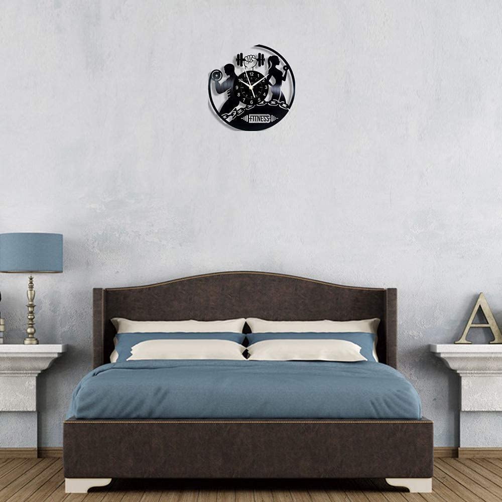 Đồng Hồ Treo Tường Bằng Vinyl Có Đèn LED 12 Inch Dùng Để Tập Gym