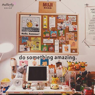 [CHỈ SHIP TPHCM] Bảng gỗ bần 2 lớp ghim note decor trang trí học tập làm việc đa năng size lớn