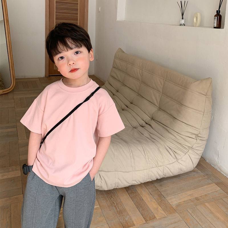 Áo phông trơn basic bé trai bé gái