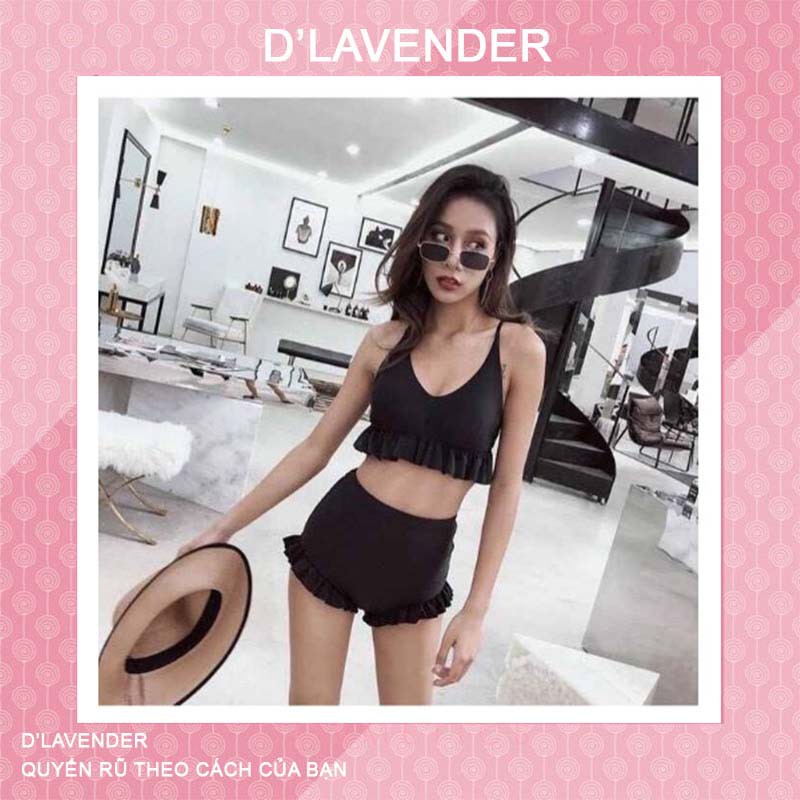 Bikini 2 Mảnh Đi Biển , Đồ Bơi Nữ Kín Đáo Bánh Bèo DLAVENDER BKN 19