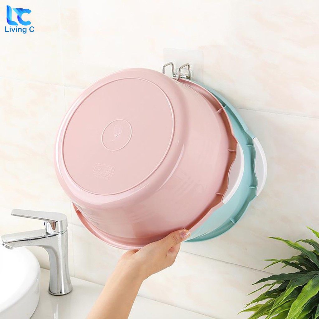 Móc treo chậu dán tường Living C _M28, giá móc inox 304 treo rổ THAU chậu đa năng