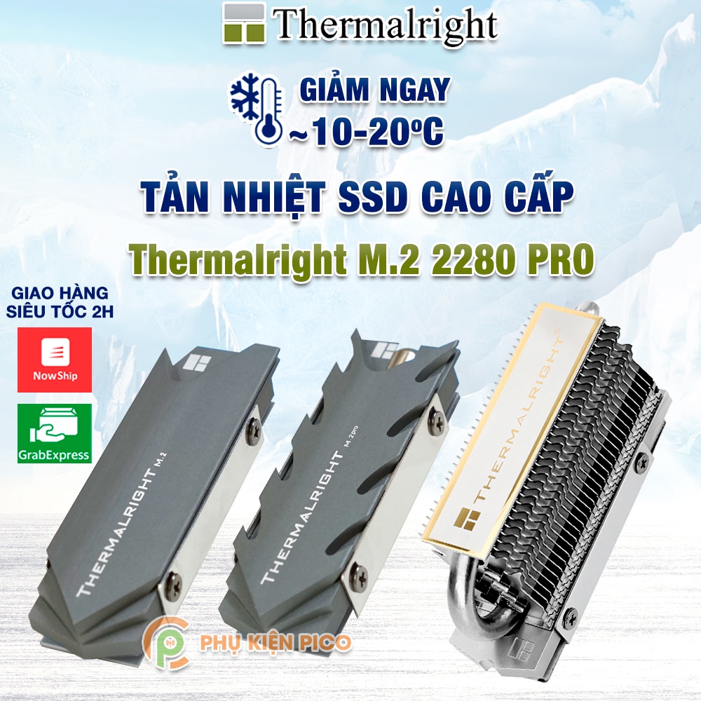 Tản nhiệt SSD M2 Thermalright Pro chính hãng - Ốp tản nhiêt SSD M2 Nvme Thermalright 2280 Pro - Thermalright M.2 2280