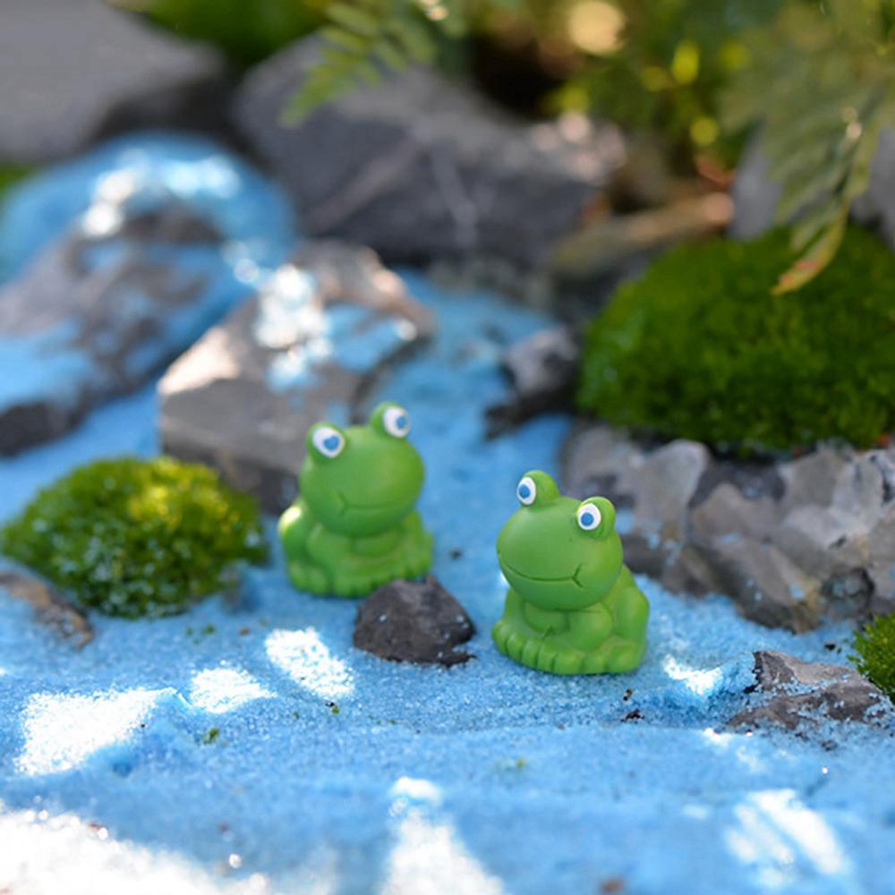 Mô Hình Chú Ếch Mắt Xanh Mini Bằng Nhựa Resin Trang Trí Cây Bonsai DIY