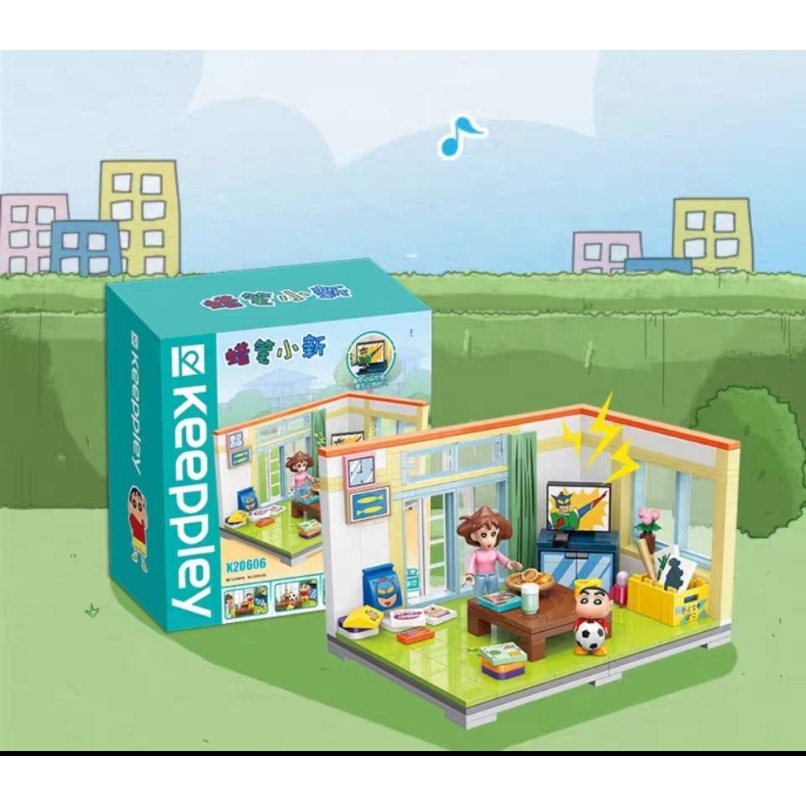 Mô hình đồ chơi lắp ráp Lego  - K20606 Phòng khách cậu bé bút chì Shin