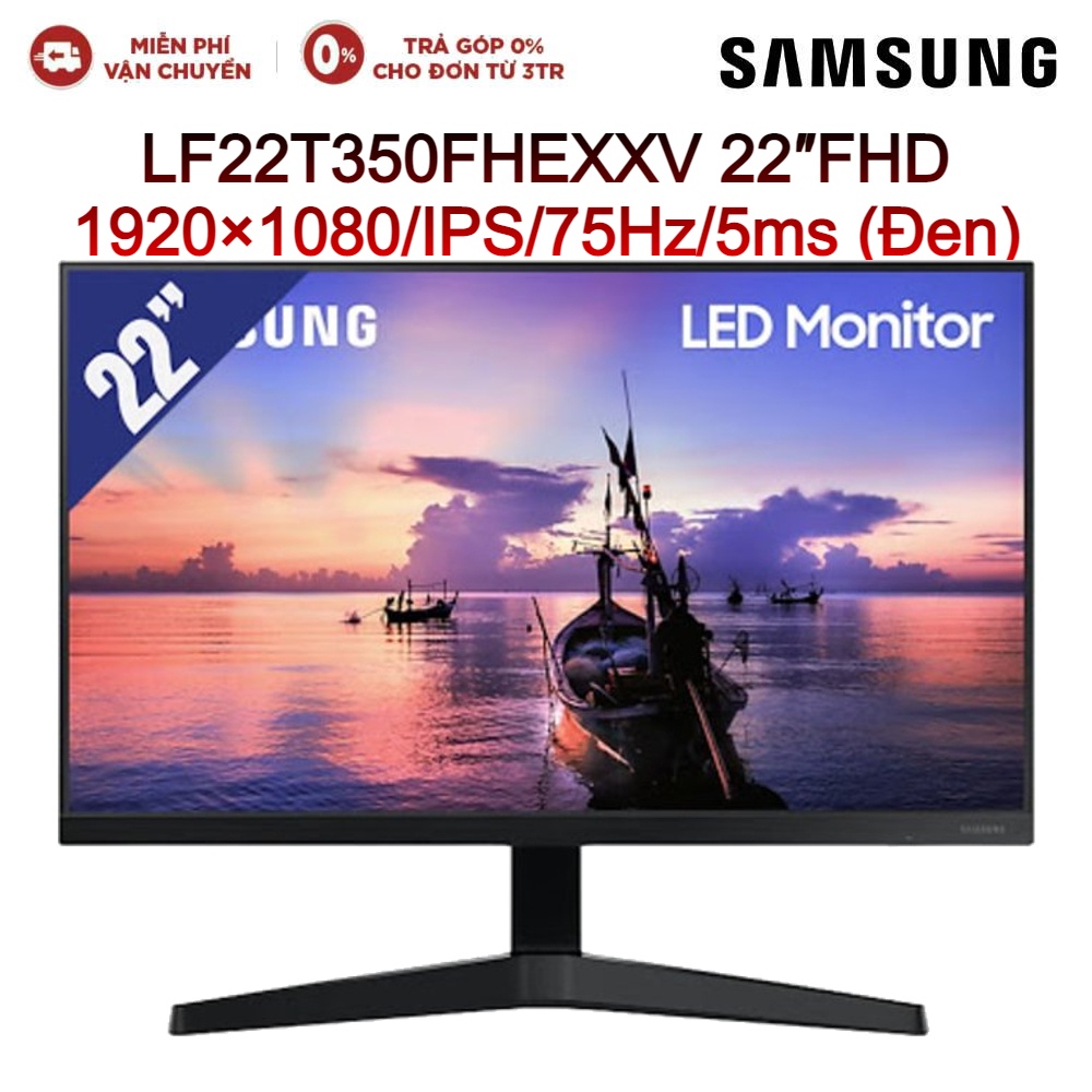 Màn hình máy tính LCD SAMSUNG LF22T350FHEXXV 22″FHD 1920×1080/IPS/75Hz/5ms (Đen)