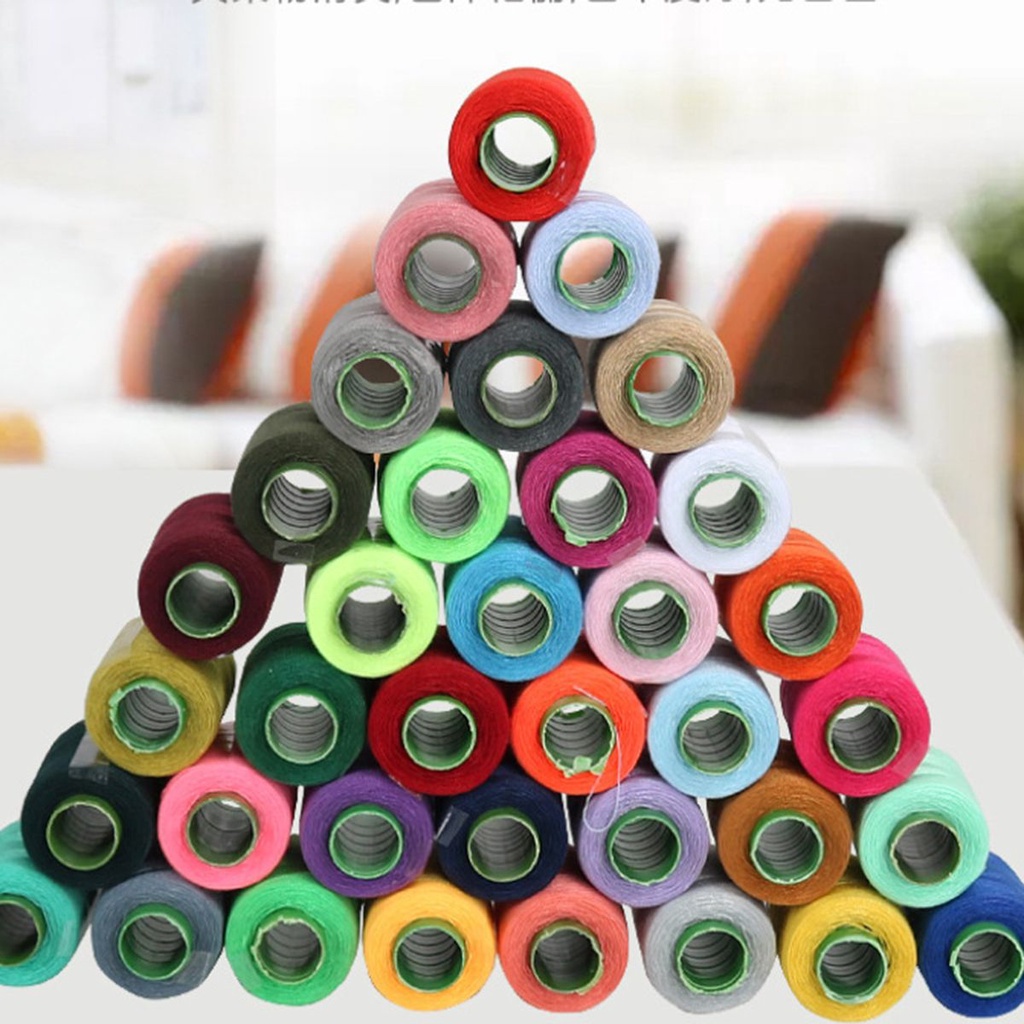 Cuộn chỉ cotton nhiều màu sắc dùng may vá đồ thủ công tiện dụng DIY