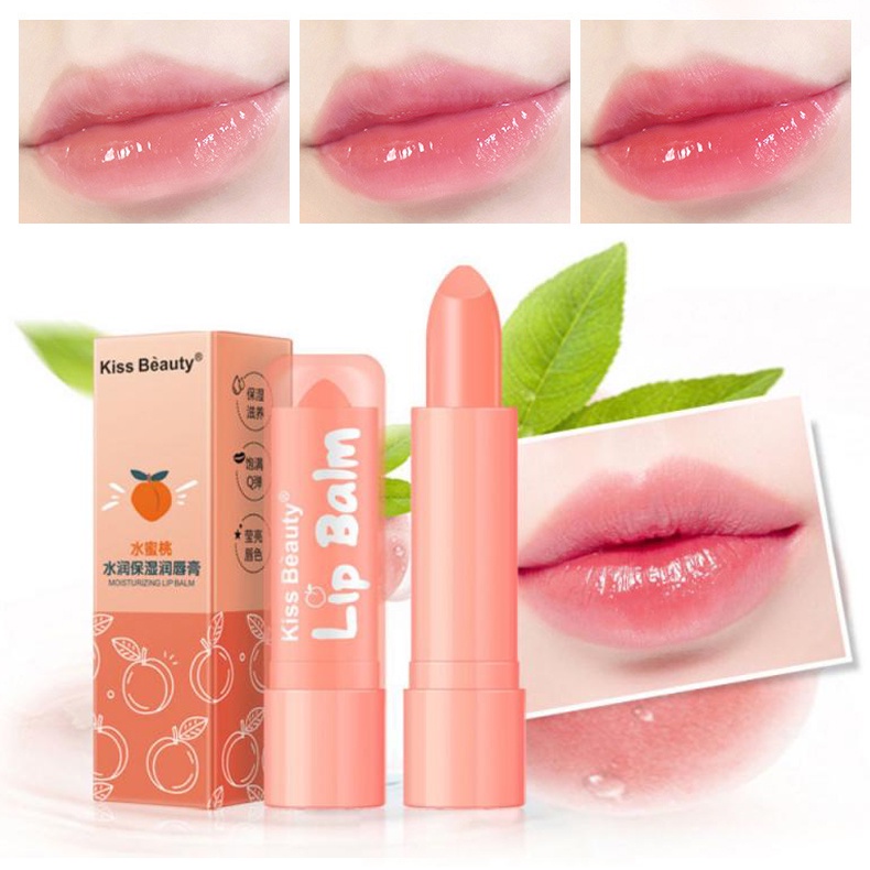Kiss Beauty Son Dưỡng Môi Dạng Thạch Lâu Trôi Dưỡng Ẩm Chống Nếp Nhăn Cải Thiện Đường Viền Môi Chống Lão Hóa