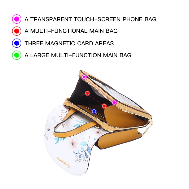 [FREESHIP, HỎA TỐC]túi ví nữ hàng hiệu Baellerry túi đeo chéo, ngăn đựng điện thoại trong suốt túi để chơi tết - N8621