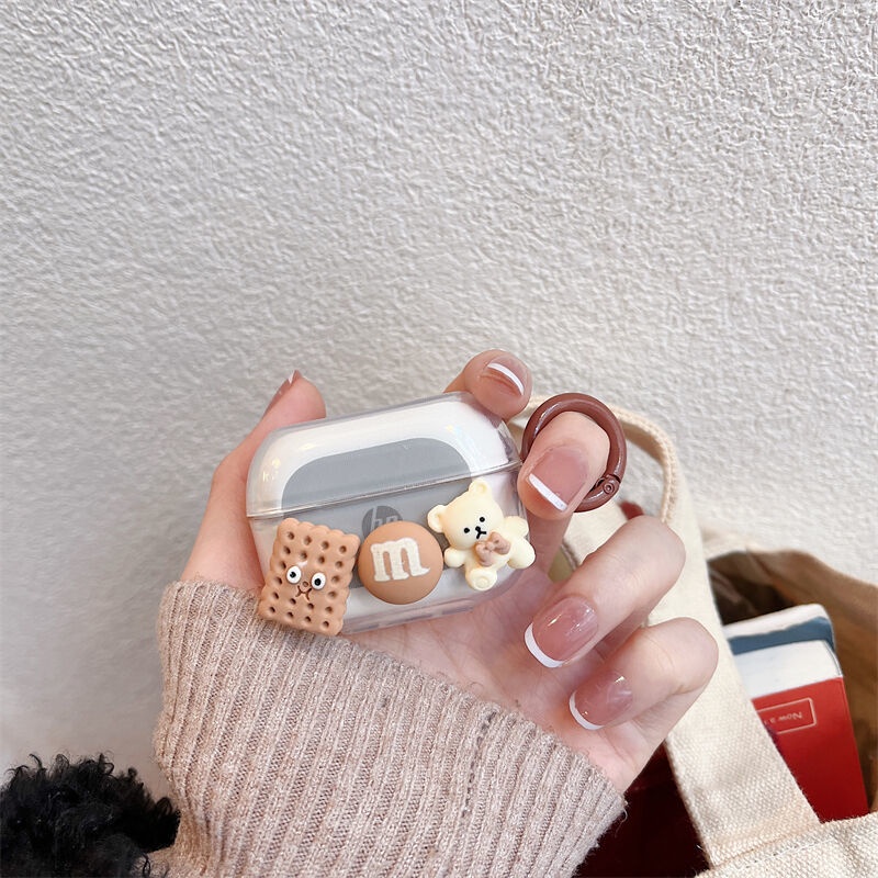 Vỏ Bảo Vệ Hộp Sạc Tai Nghe Lenovo LP40 Pro Trong Suốt Họa Tiết Hoạt Hình Winnie The Pooh &amp; Candy Girl Dễ Thương