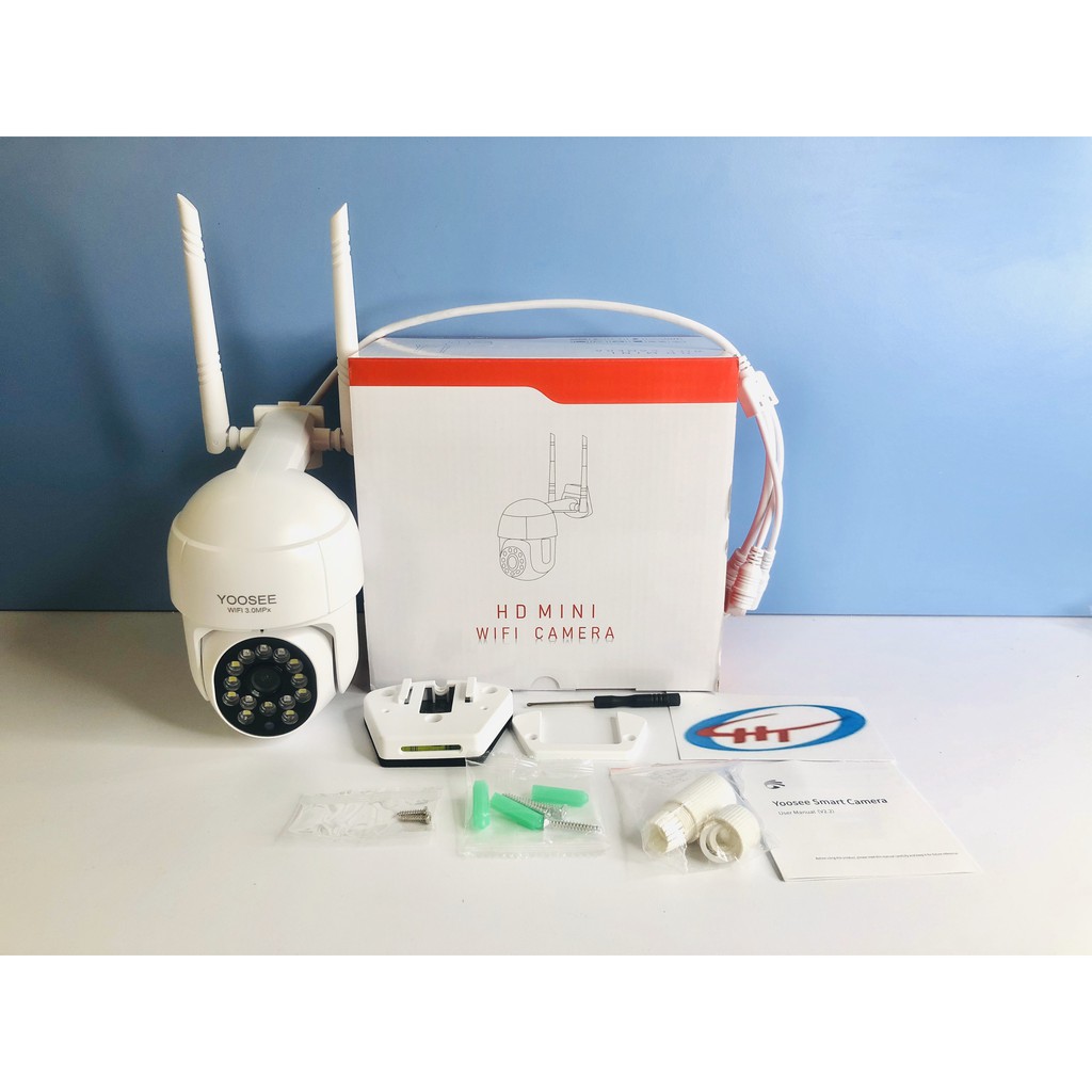 Camera ngoài trời Yoosee PTZ 3.0MP Ultra HD, Xoay 355 độ Kèm thẻ nhớ 32g đến 128g