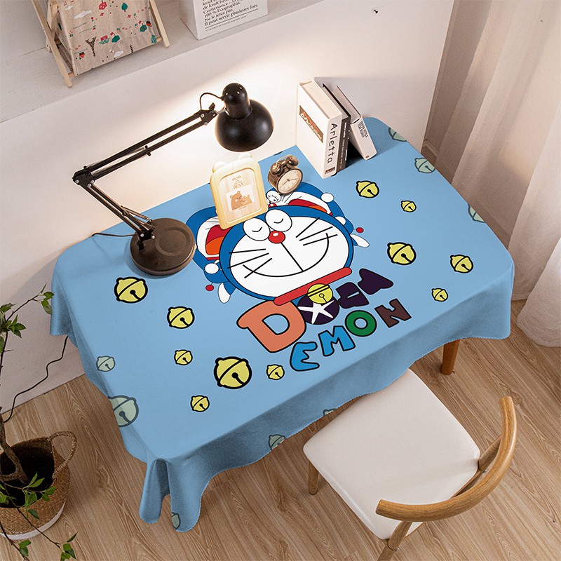 [High quality]Japanese anime tablecloth net red blue fat coffee table table cloth household waterproof and anti-scald cartoon dormitory square tablecloth