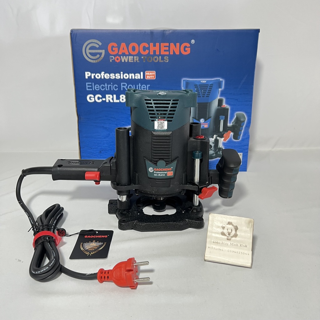 [Chính Hãng] Máy phay gỗ lớn cầm tay GAOCHENG 8-12MM công suất lớn 1800W GC-RL812| Máy soi mộng gỗ, đánh cạnh