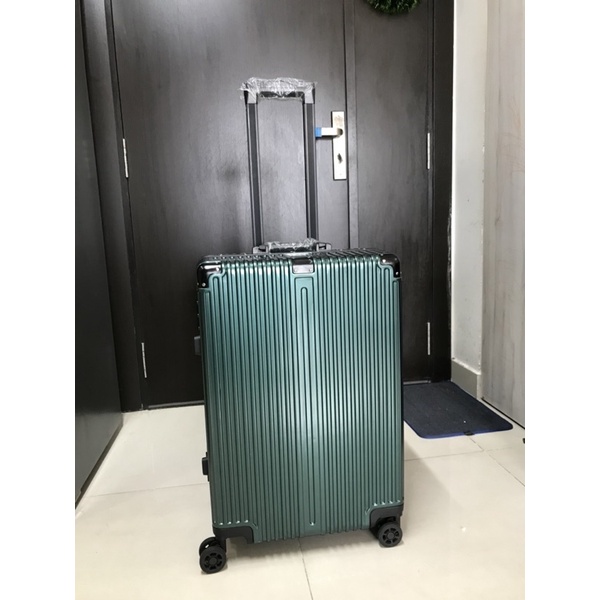 Vali nhựa nắp sập size 24 khung nhôm, 3 màu đen, bạc, xanh lá