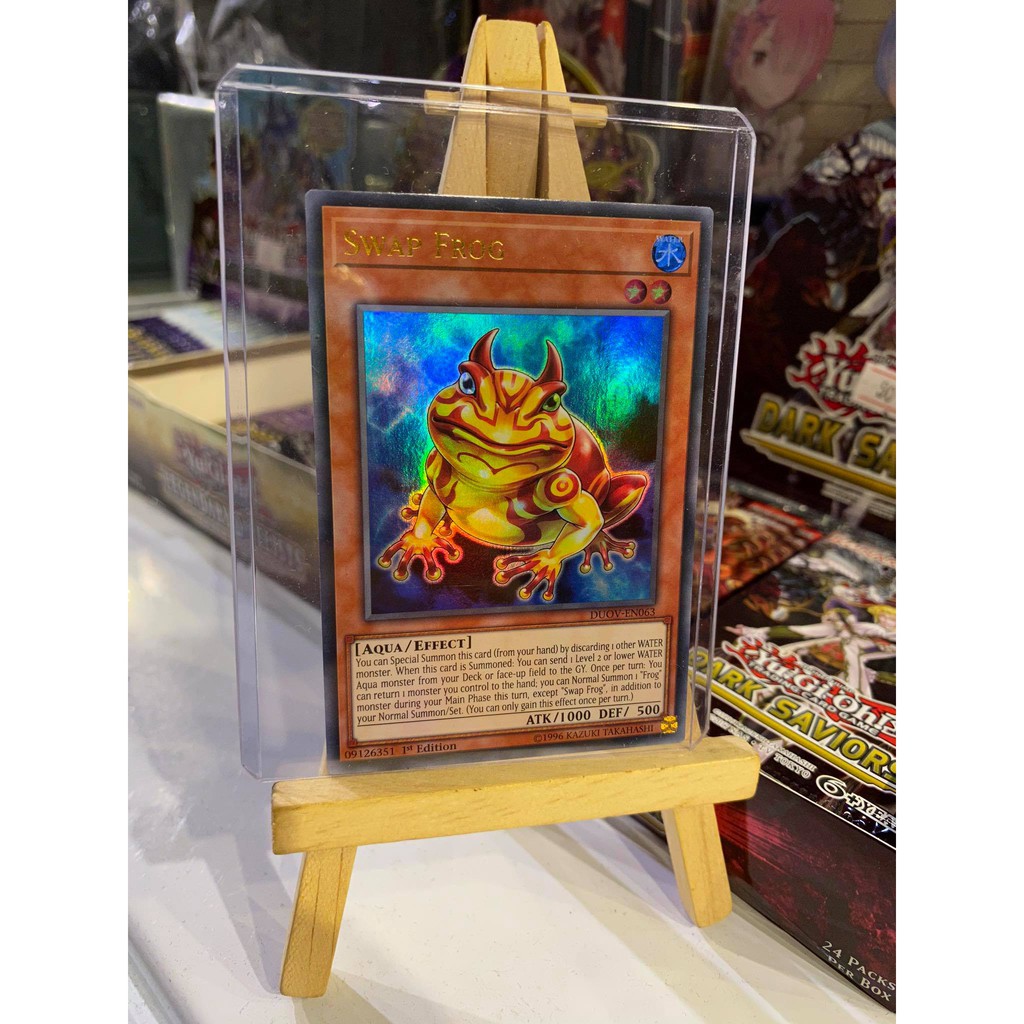 Lá bài thẻ bài Yugioh Swap Frog - Ultra Rare - Tặng bọc bài nhựa bảo quản