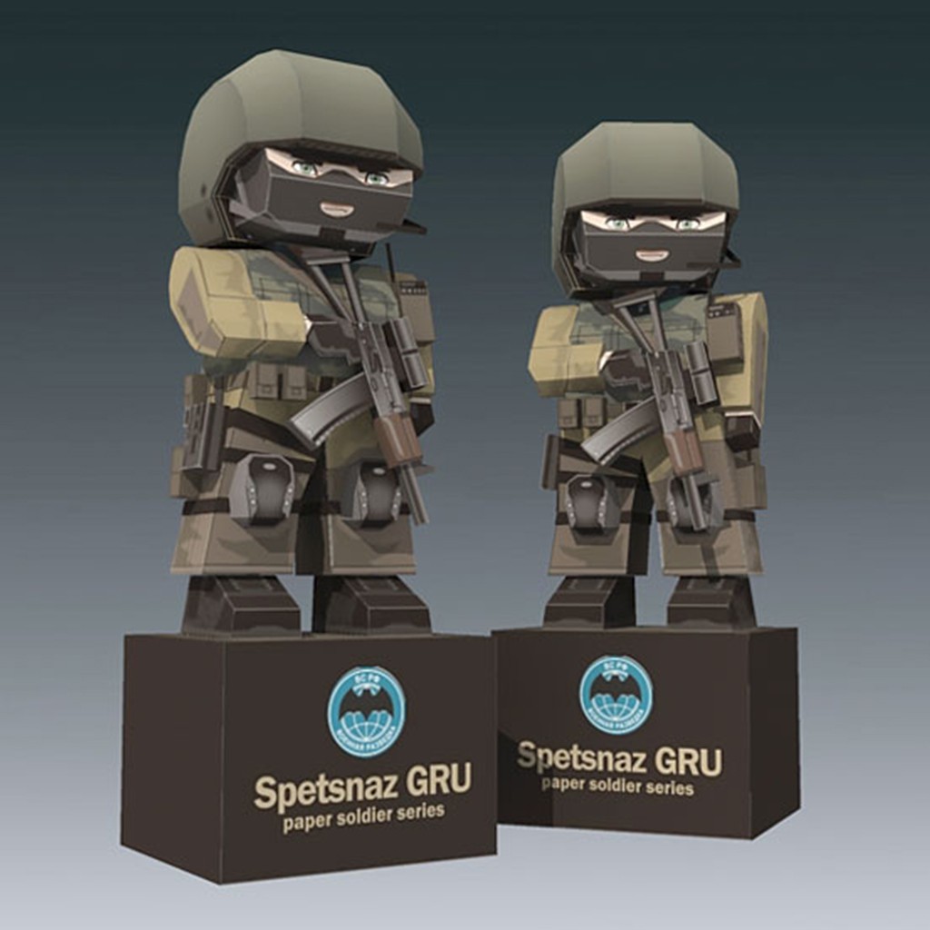 Mô hình giấy Bộ đội lính cute Spetsnaz GRU