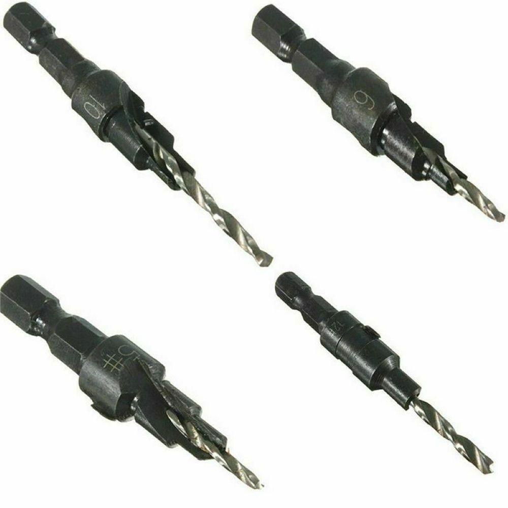 JONYE Bộ 5 Mũi Khoan Lỗ Lục Giác 1 / 4 &quot;Màu Đen Có Thể Điều Chỉnh