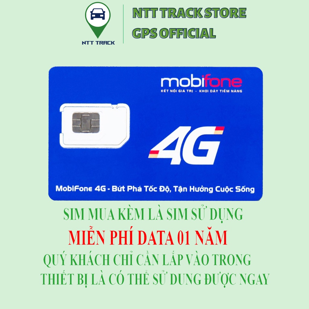 Sim Mobifone miễn phí 01 năm dùng cho thiết bị định vị - NTT Track