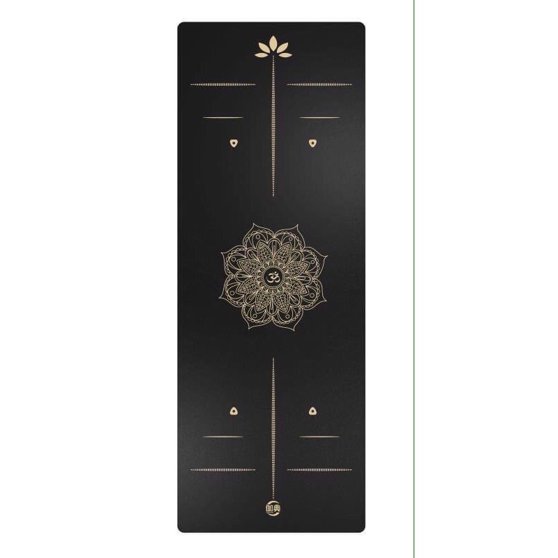 Thảm yoga Nicegood cao su họa tiết mạ vàng Tặng túi đựng chính hãng