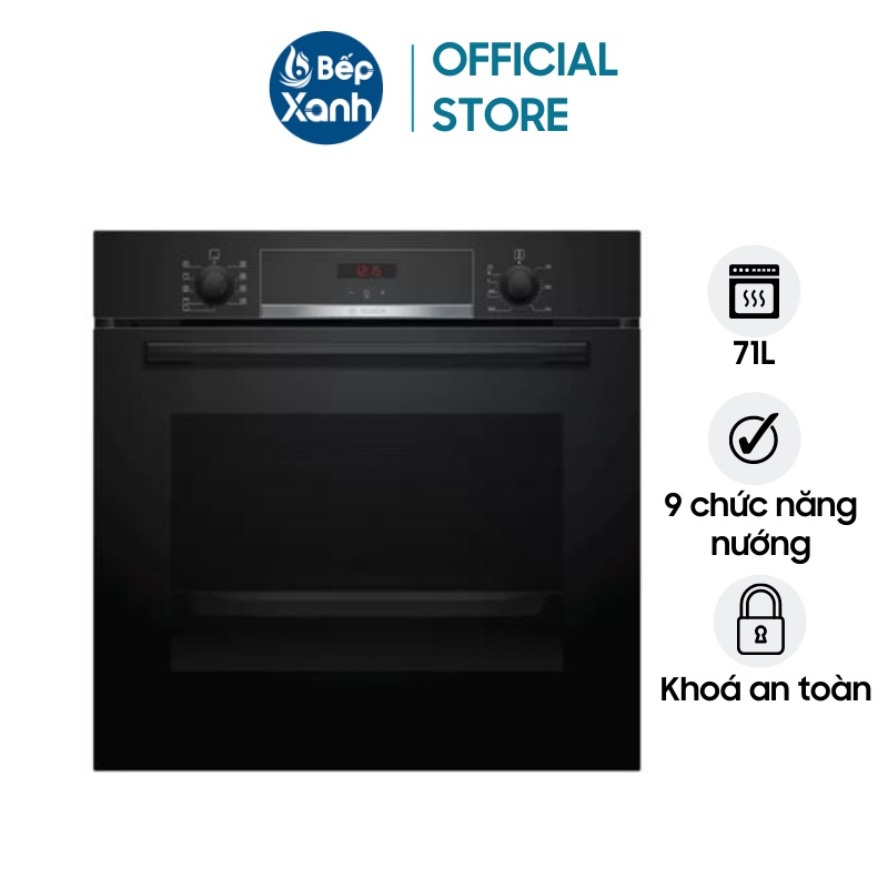 [FREESHIP HCM] Lò Nướng Âm Tủ Bosch HBS534BB0B 71L - 9 Chức Năng Nướng - Nhập Khẩu Châu Âu