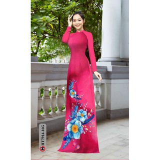 vải áo dài in hoa 3D