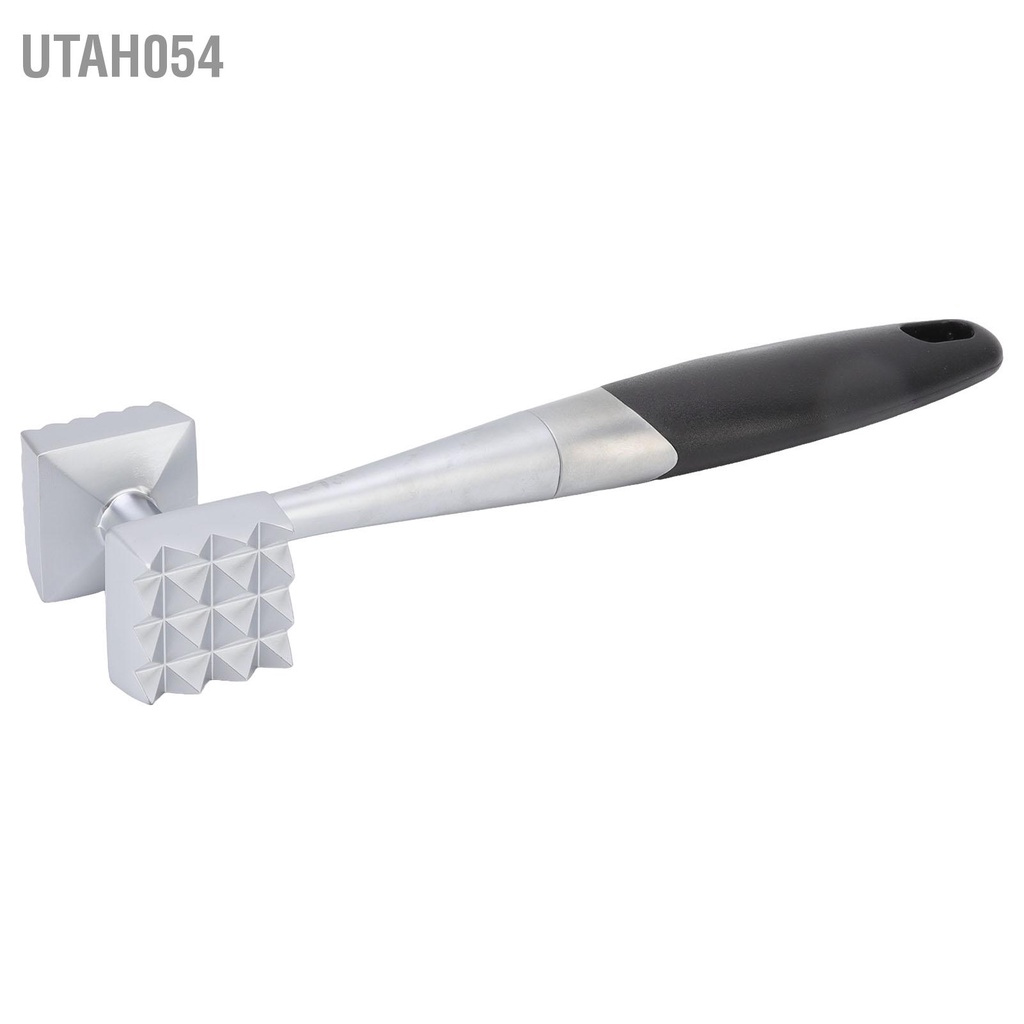 Utah054 Máy làm mềm thịt Hai mặt hợp kim kẽm cao su tiện dụng Tay cầm thiết kế cân bằng Vồ cho cá gà bít tết