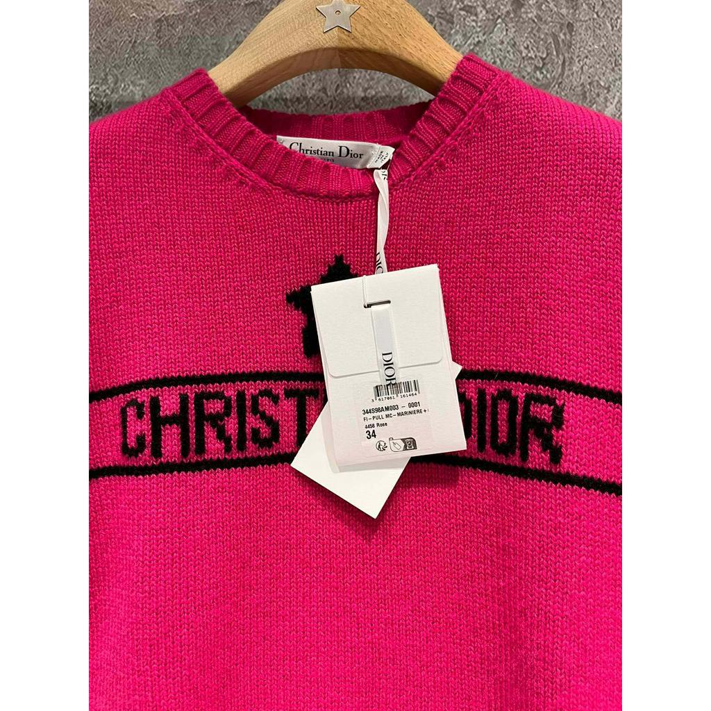 Áo len tay ngắn thời trang cao cấp Christian Dior CD phong cách trẻ trung, nữ tính