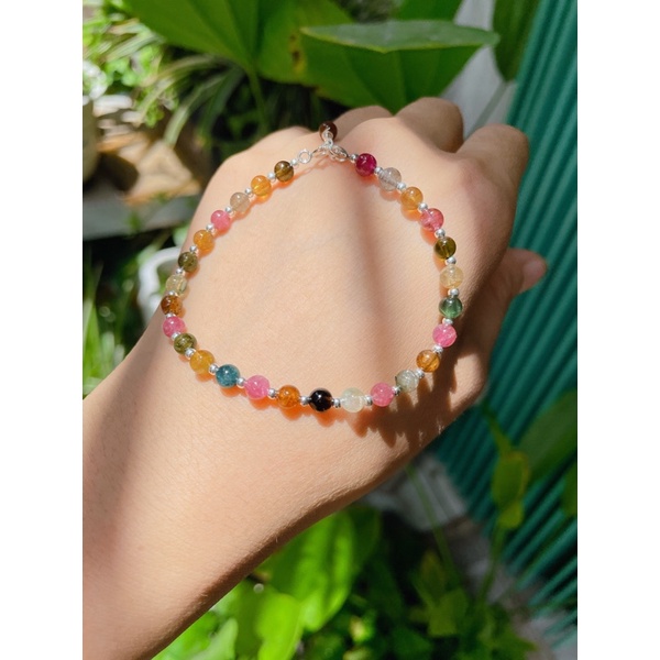 Vòng tay tourmaline đa sắc