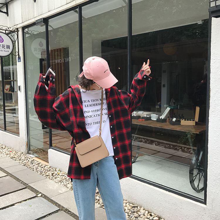 Áo sơ mi Fannel sọc trơn - Flanel sọc nhiều màu - Basic Flannel Unisex Ulzzang siêu sale