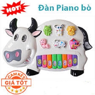 Đồ chơi đàn con bò sữa dùng pin AA phát nhạc giúp bé nhận biết tiếng kêu các con vật, phát triển thính giác
